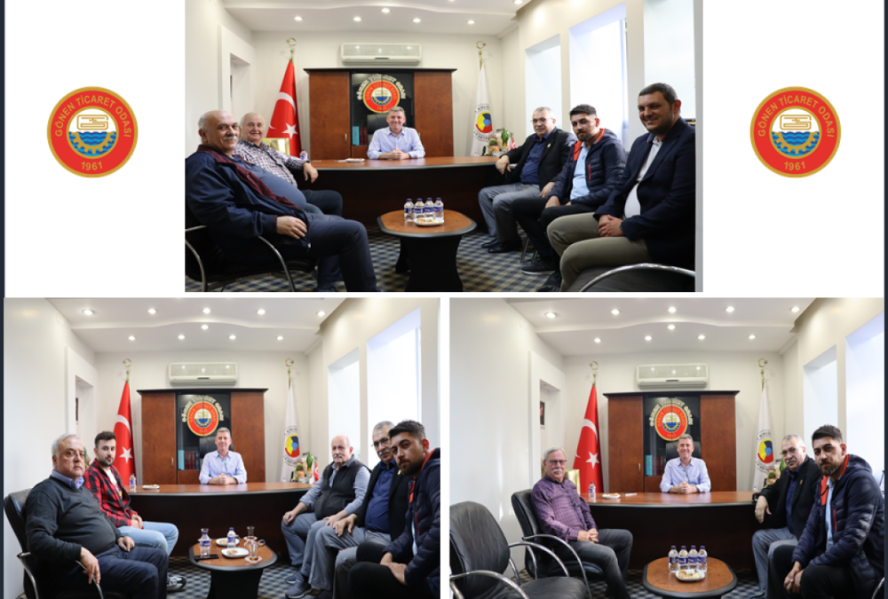 Odamız Yönetim Kurulu Başkanı İsmail MUTLU, Meclis Başkanı Yusuf ÇETİNKAYA ve yöneticilerine hayırlı olsun ziyareti